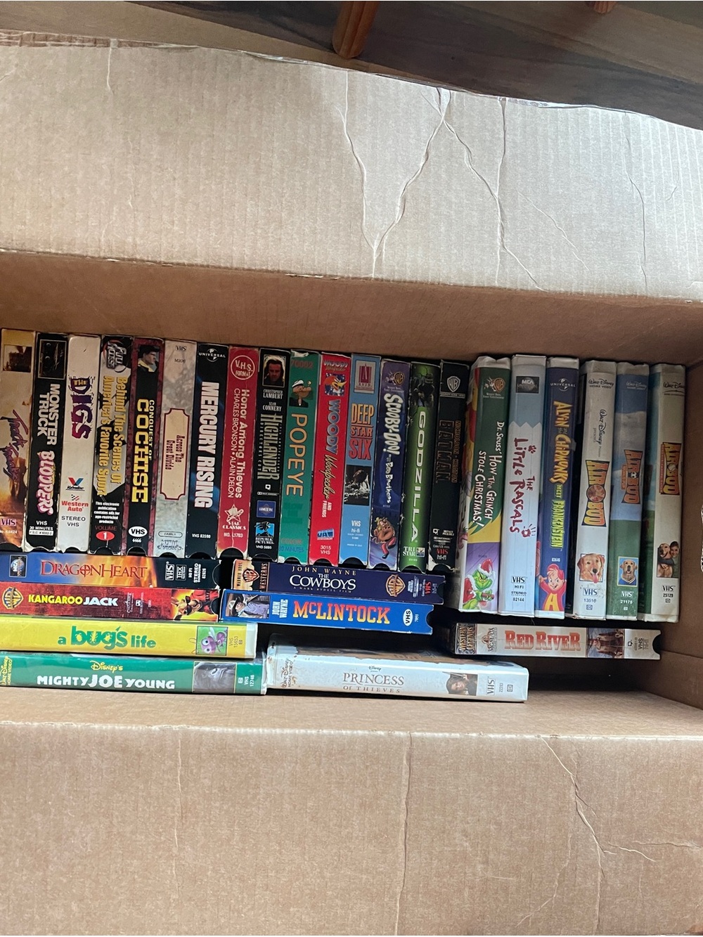 VHS tapes ($2-$3 each)